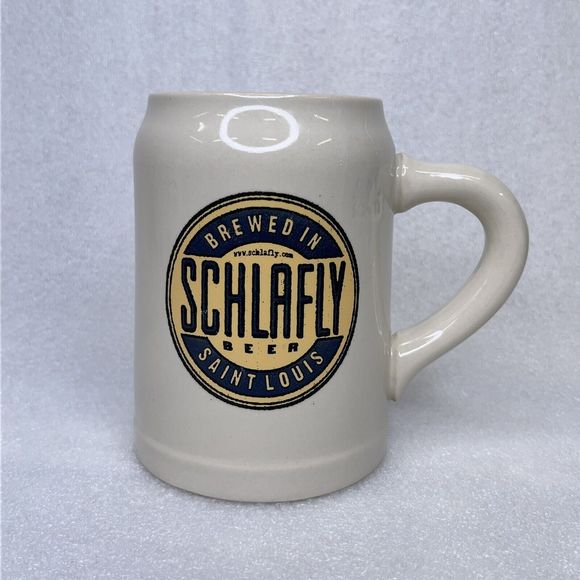 Schlafly Beer Stoneware Mug St. Louis MO Brewery 0.5L Sohm Large Nice! - Picture 1 of 8